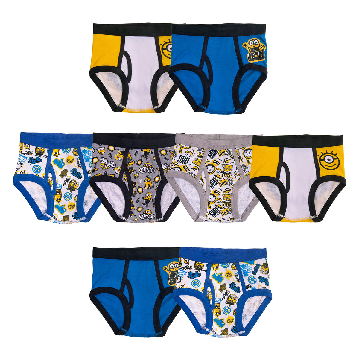 Minions Boys' Minions Athletic Boxerbriefs and Underwear in Sizes 2/3t, 4t, 4, 6, 8 & 10
