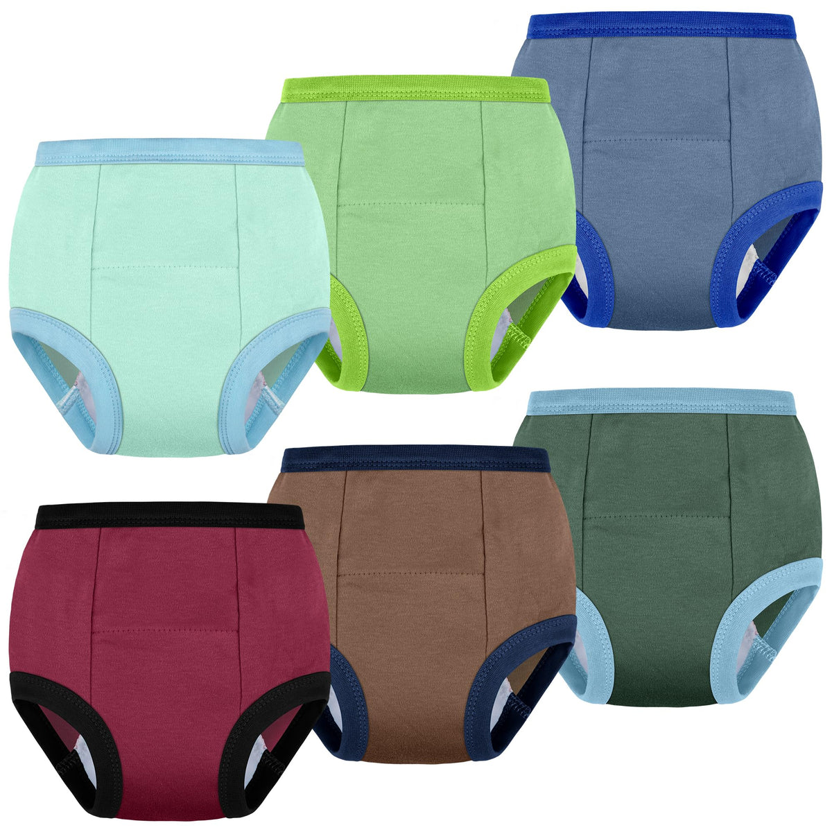 BIG ELEPHANT Toddler Potty Training Underwear, 100% Cotton for Boys & Girls