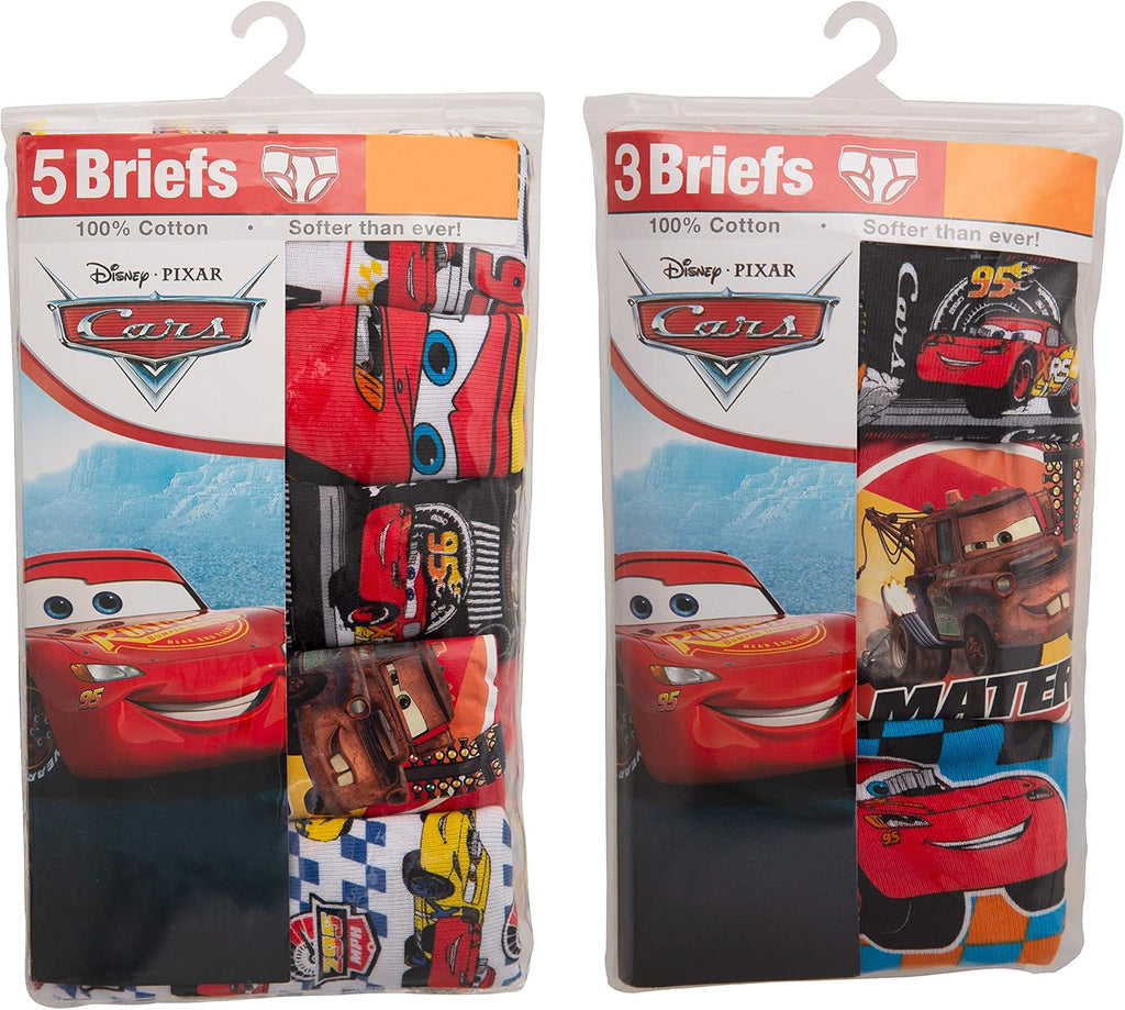 Disney boys Pixar Cars 100% Cotton Underwear With Lightning Mcqueen, Mater, Cruz & More Sizes 18m, 2/3t, 4t, 4, 6 and 8