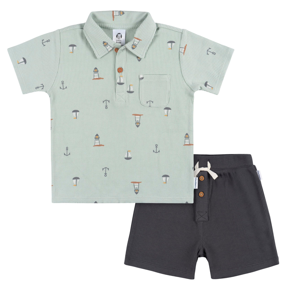 Gerber Baby Boys' Toddler T-shirt and Short Set