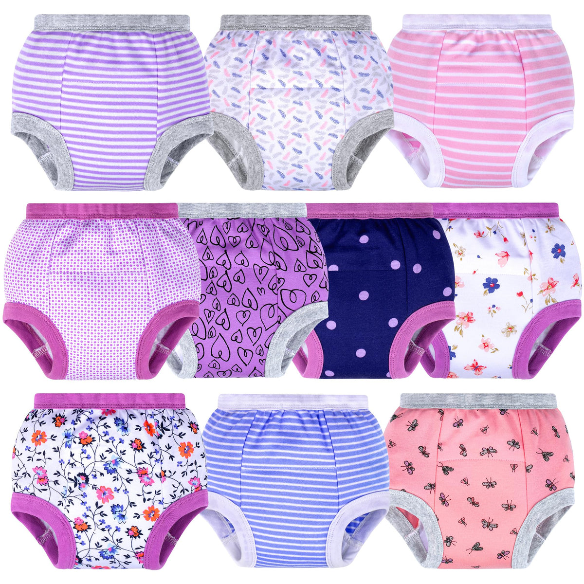 BIG ELEPHANT Toddler Potty Training Underwear, 100% Cotton for Boys & Girls