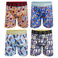 Nintendo Boys' Super Mario Boxer Briefs With Mario, Luigi, Toad, Yoshi, Peach & Bowser, Sizes 4, 6, 8, 10 and 12