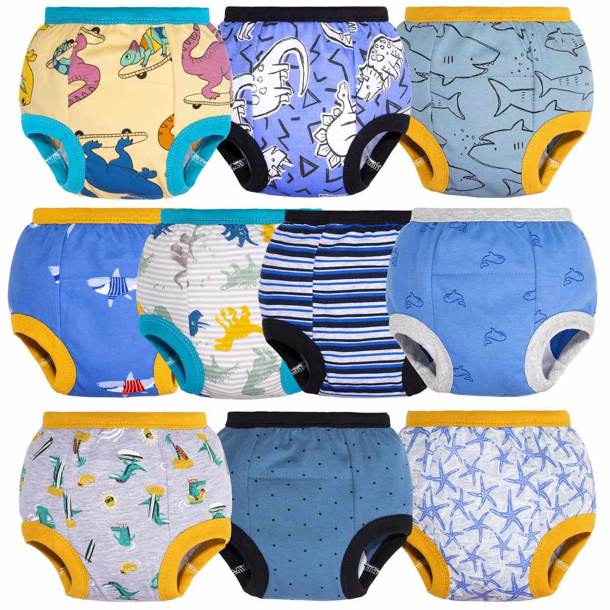 BIG ELEPHANT Toddler Potty Training Underwear, 100% Cotton for Boys & Girls