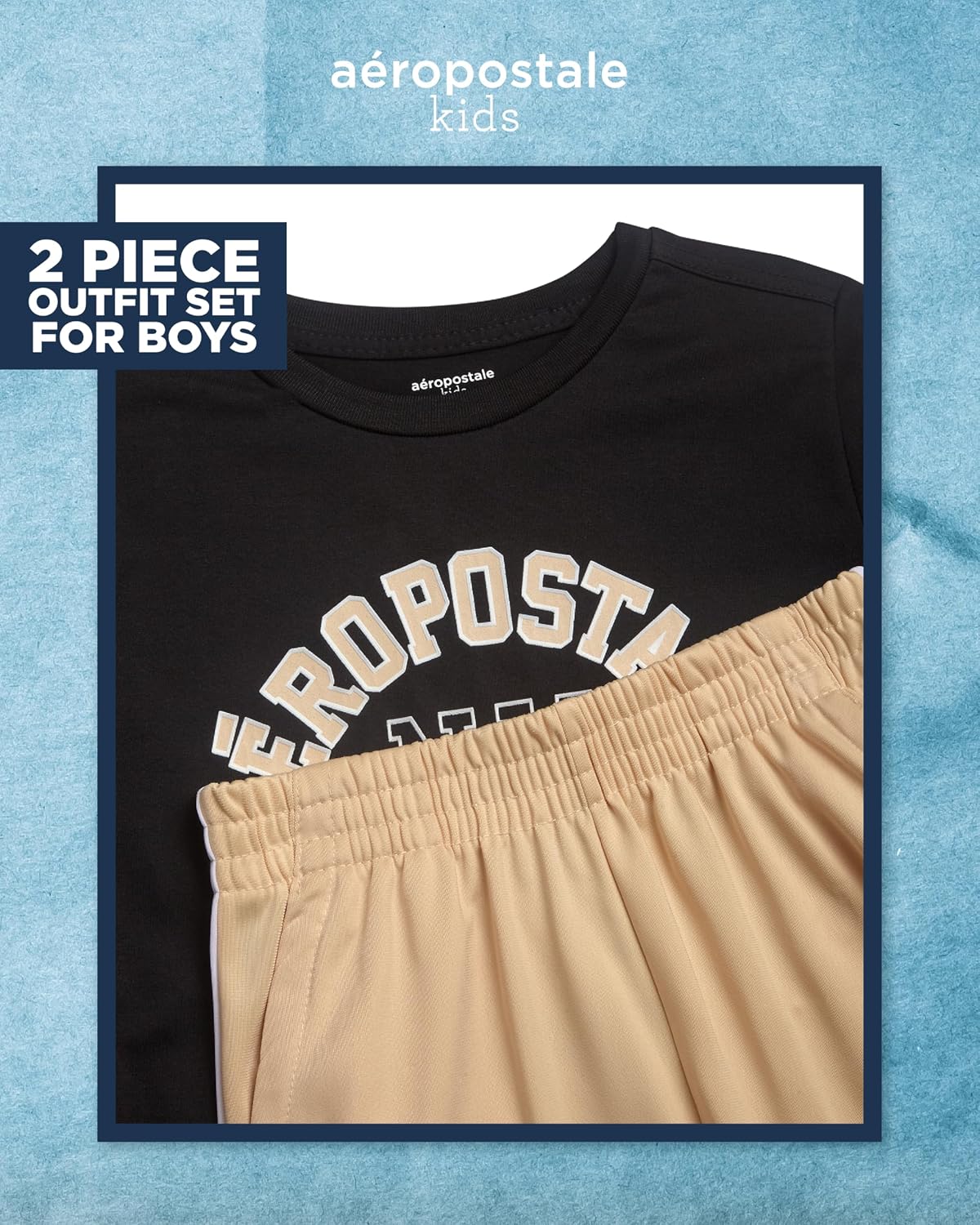 AEROPOSTALE Boys Pants Set 2 Piece Athletic Shirt and Tricot Jogger Pants