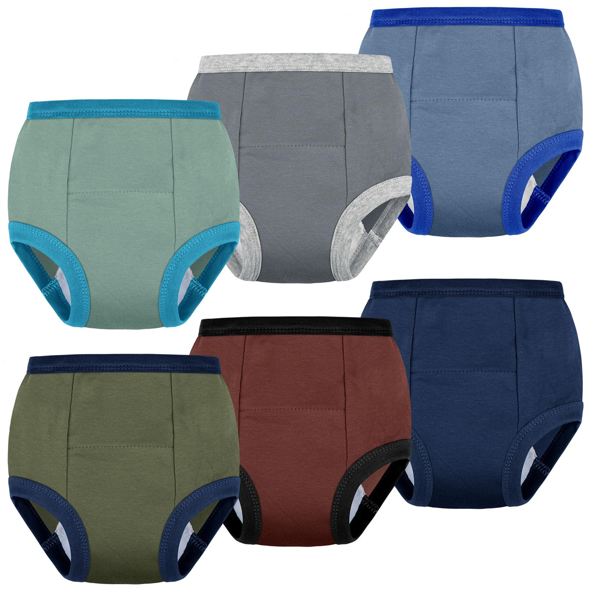 BIG ELEPHANT Toddler Potty Training Underwear, 100% Cotton for Boys & Girls