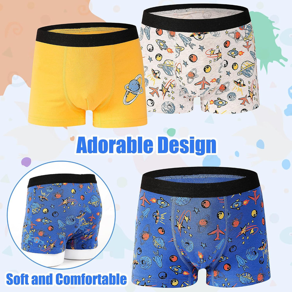 Boys Boxer Briefs 5 Pack, Kids Youth Underwear for 8-14 Years Teen Big Kids Soft Breathable Boxer Shorts Underpants