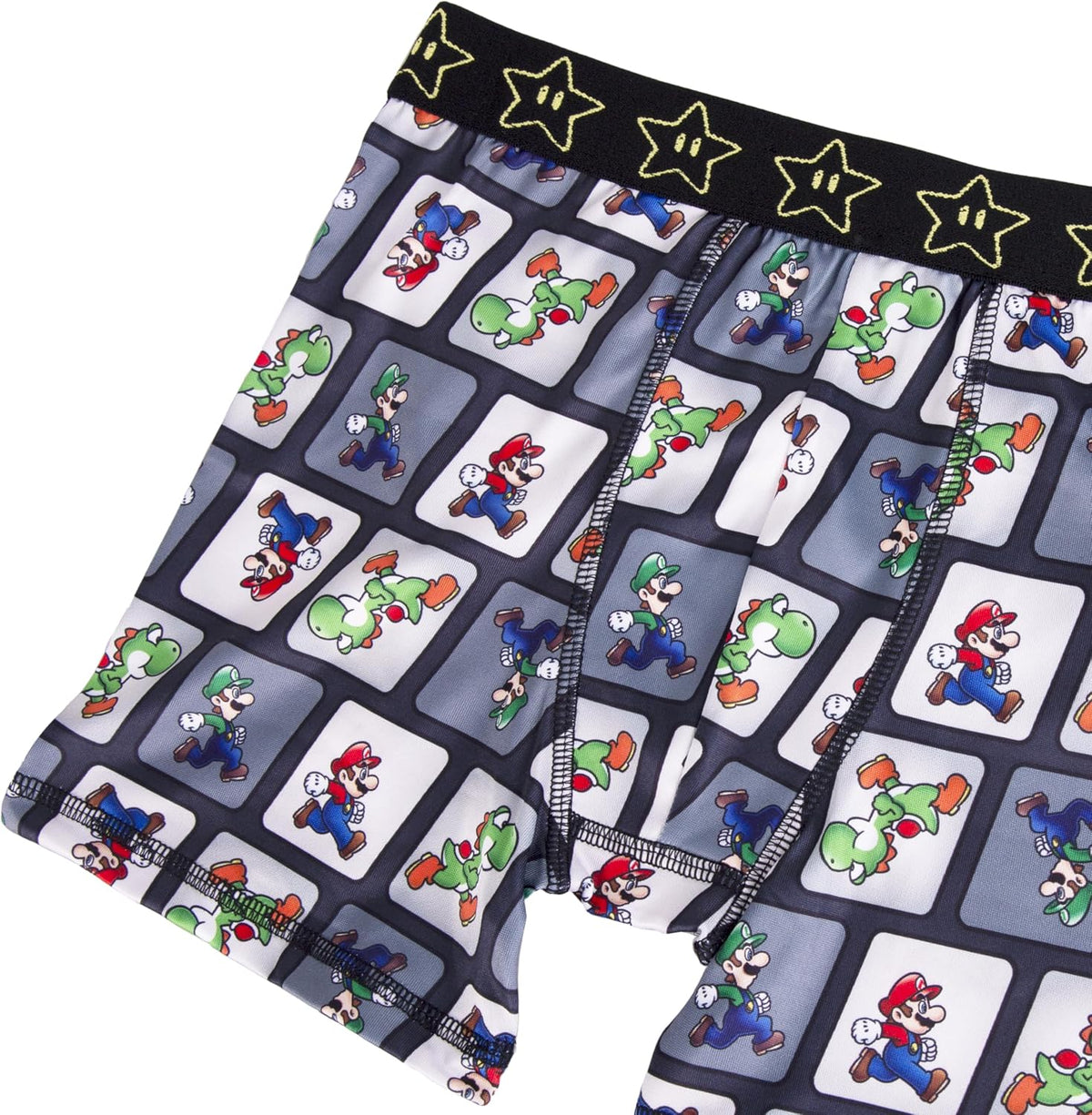 Nintendo Boys' Super Mario Boxer Briefs With Mario, Luigi, Toad, Yoshi, Peach & Bowser, Sizes 4, 6, 8, 10 and 12