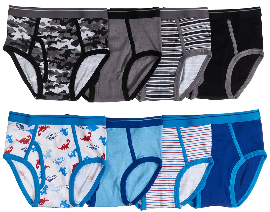 Trimfit Boys Soft 100% Cotton Tagless Briefs Underwear 8 Pack