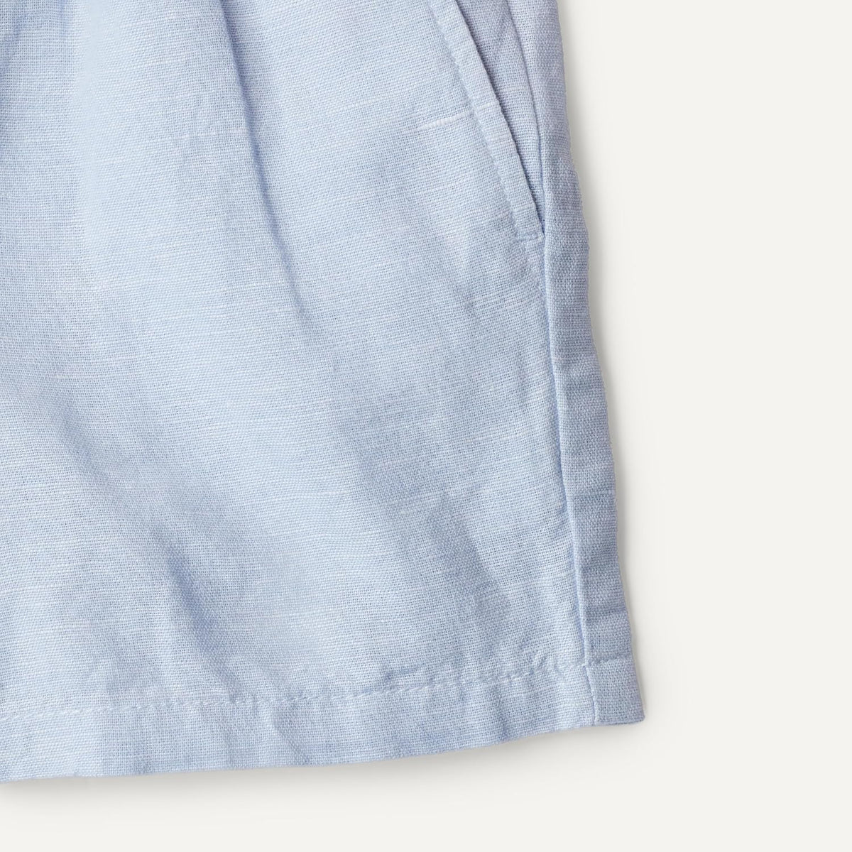 Amazon Essentials x Sofia Grainge Toddlers and Baby Boys' Cotton Linen Short Sleeve Shirt & Shorts Play Set