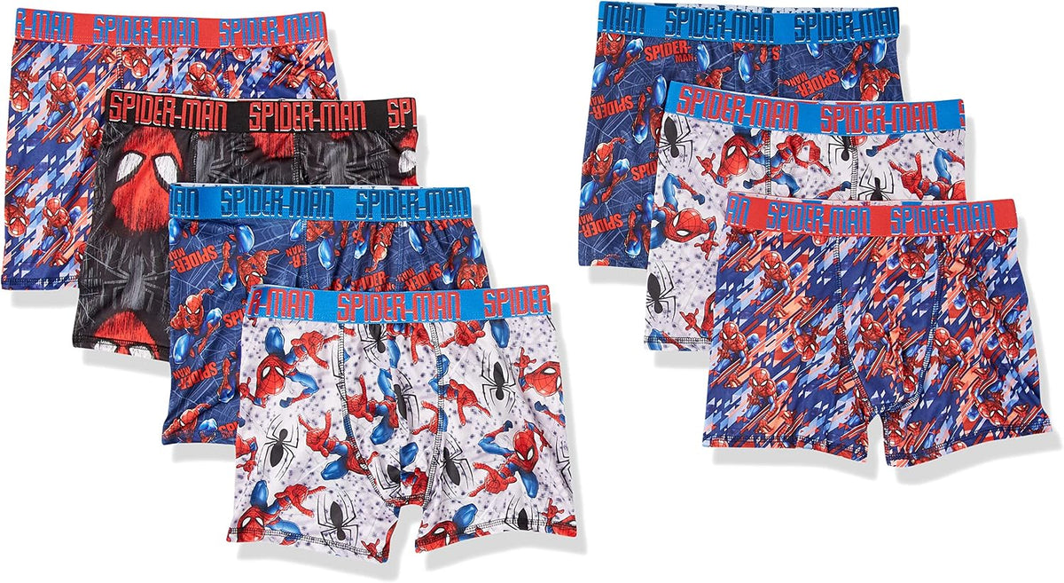 Exclusive 7-PK Athletic Boxer Briefs with Multiple Print Options sizes 4, 6, 8, 10,12