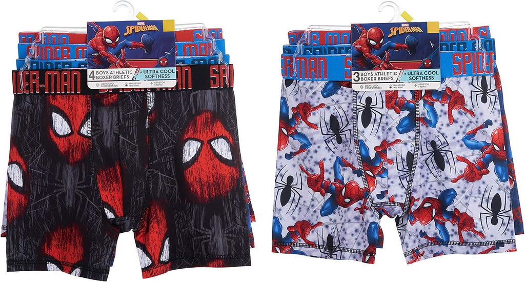 Exclusive 7-PK Athletic Boxer Briefs with Multiple Print Options sizes 4, 6, 8, 10,12